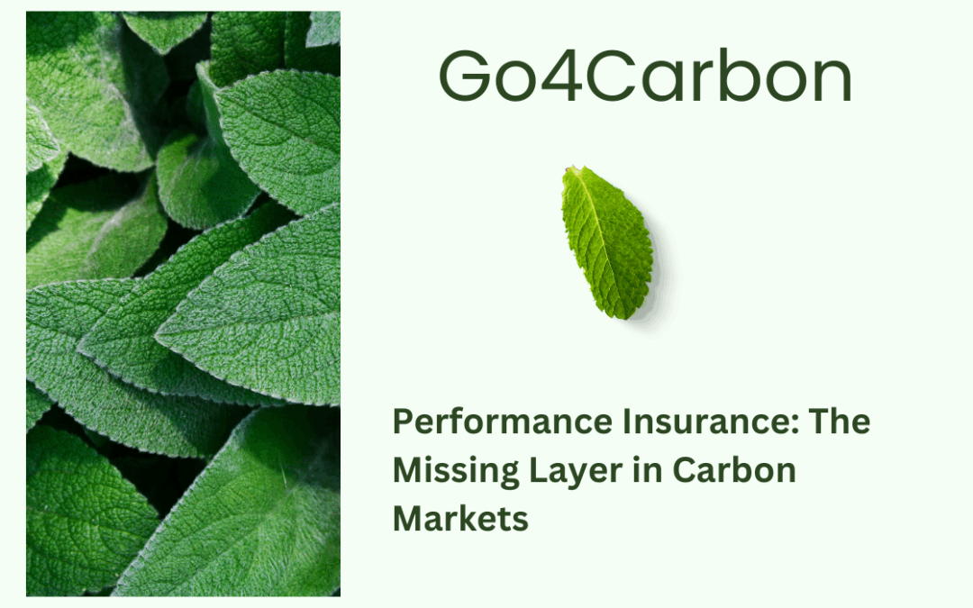 Performance Insurance: The Missing Layer in Carbon Markets